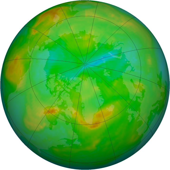 Arctic ozone map for 04 July 1983